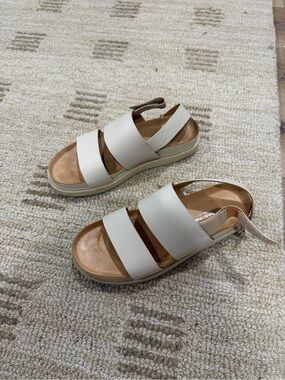 Vagabond Erin Cream Double-Strap Slingback Sandals